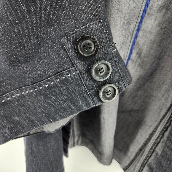 Liz & Me Platinum Collection Women's 2X 22/24W Denim Open Front Jacket - Picture 4 of 6